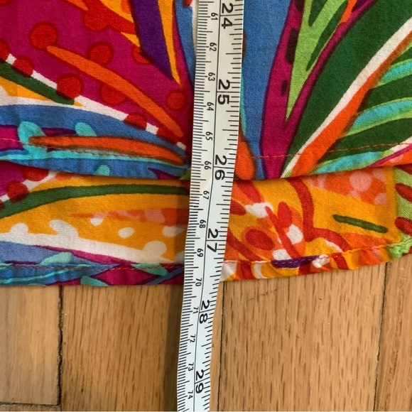 Women’s True Destinations Bright Tropical Print Vacation Resort Wear Shirt Med - Picture 11 of 11